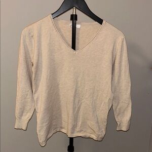 Milano Cream V-Neck Sweater for Women